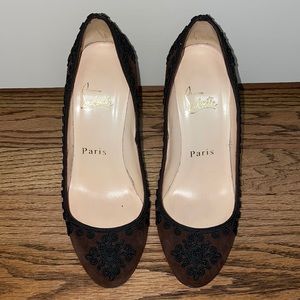 Christian Louboutin Brown suede